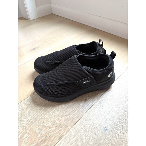 Fitville Mens Marca Black Knit Orthopedic Diabetic Walking Shoes Size 10.5 EW - Picture 4 of 9